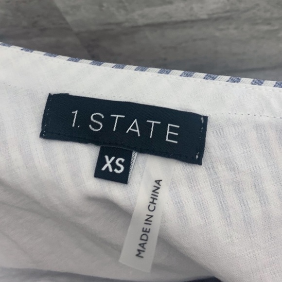 NWT 1.State Revolve One Shoulder Tie Stripe Top - Picture 4 of 5